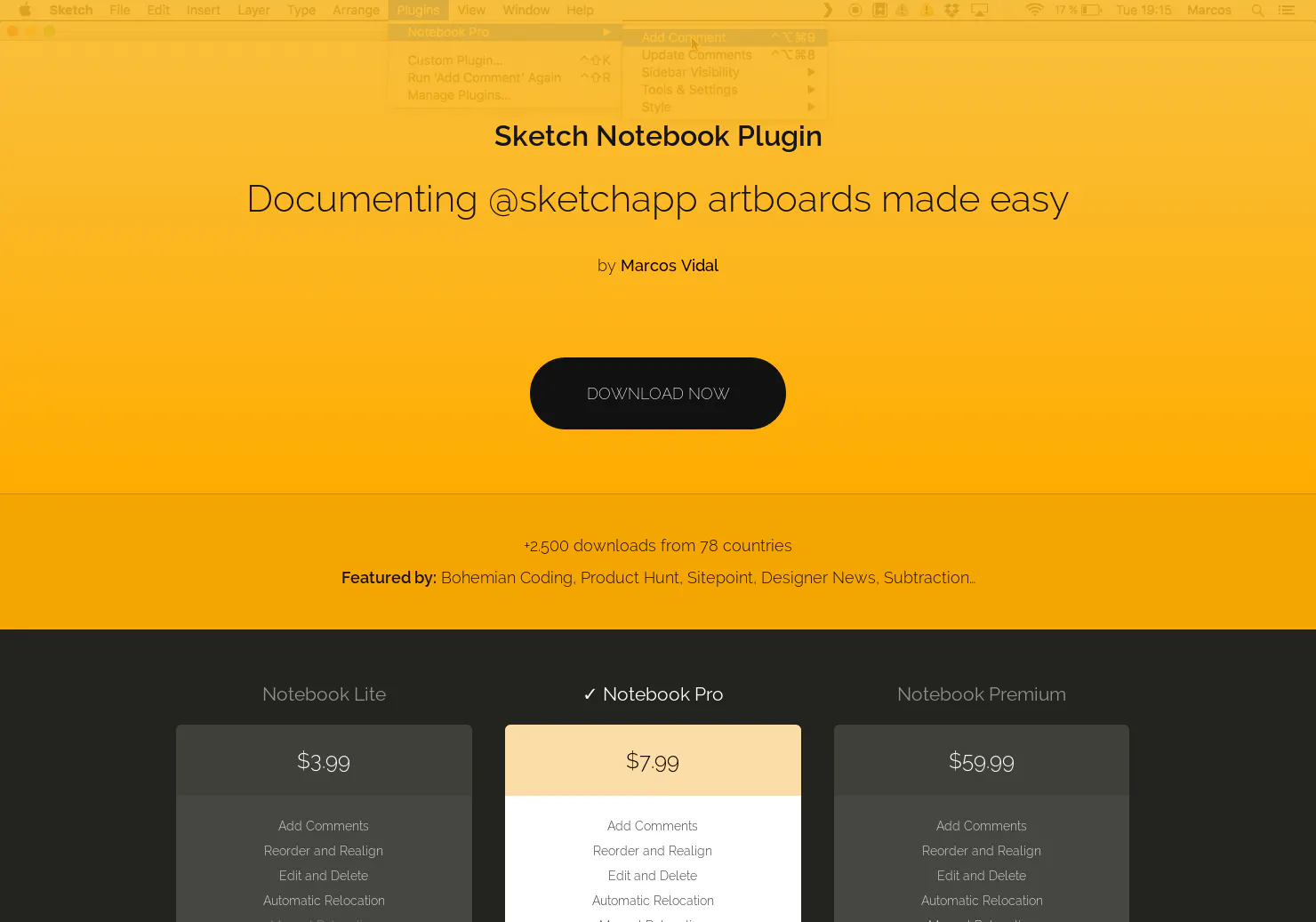 Sketch Notebook Plugin