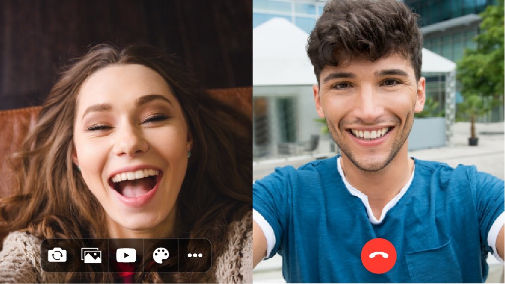 Poll option Side by side video chat image