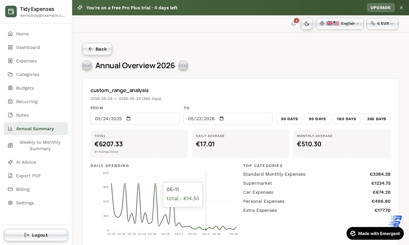 Tidy Expenses screenshot 3