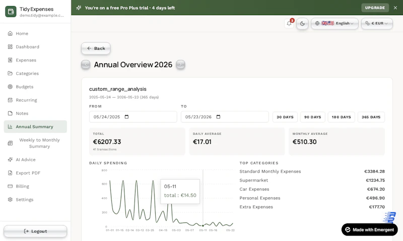 Tidy Expenses screenshot 3