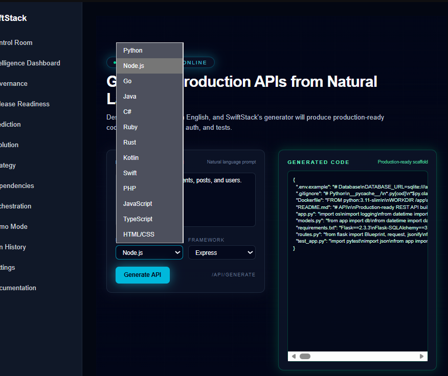 SwiftStack Developer Intelligence Engine gallery image
