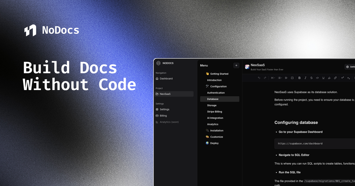 Nodocs - Costruttore di documentazione del prodotto senza codice media 2