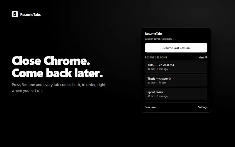 ResumeTabs screenshot 1