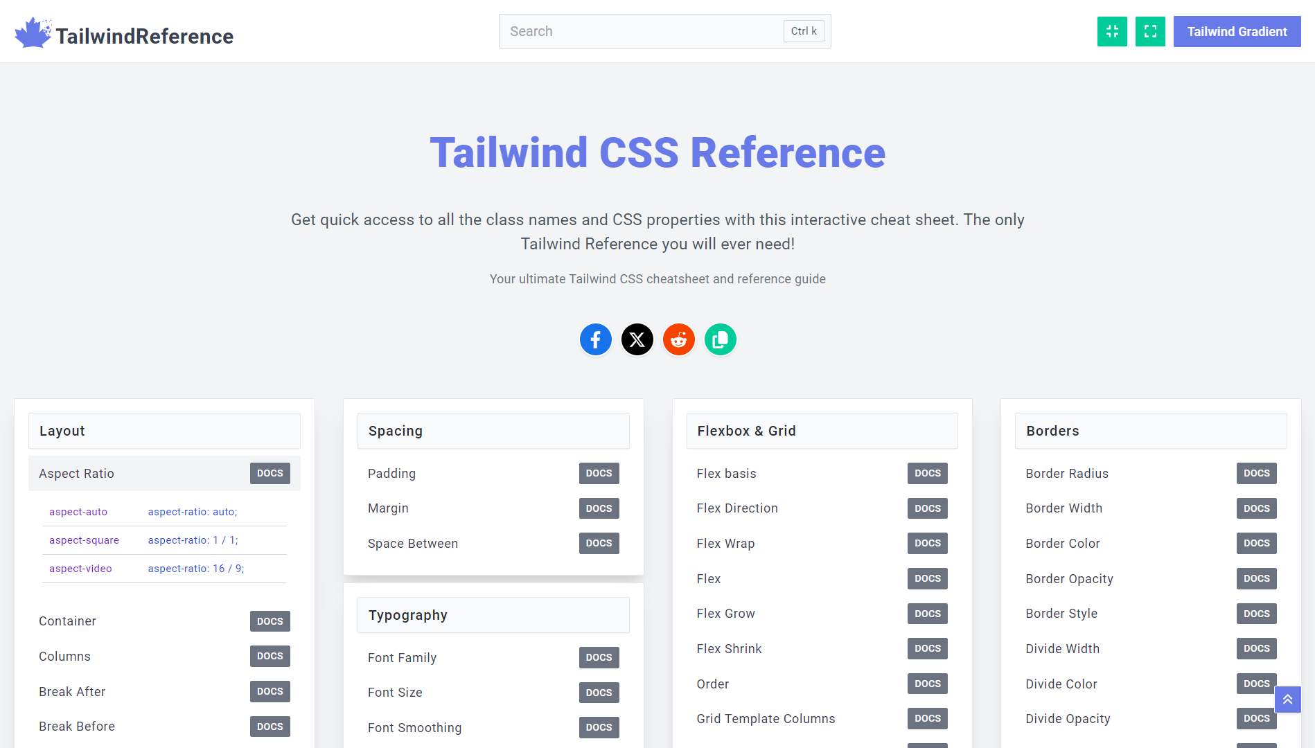 Rückenwind -CSS -Cheatsheet & Referenz media 1
