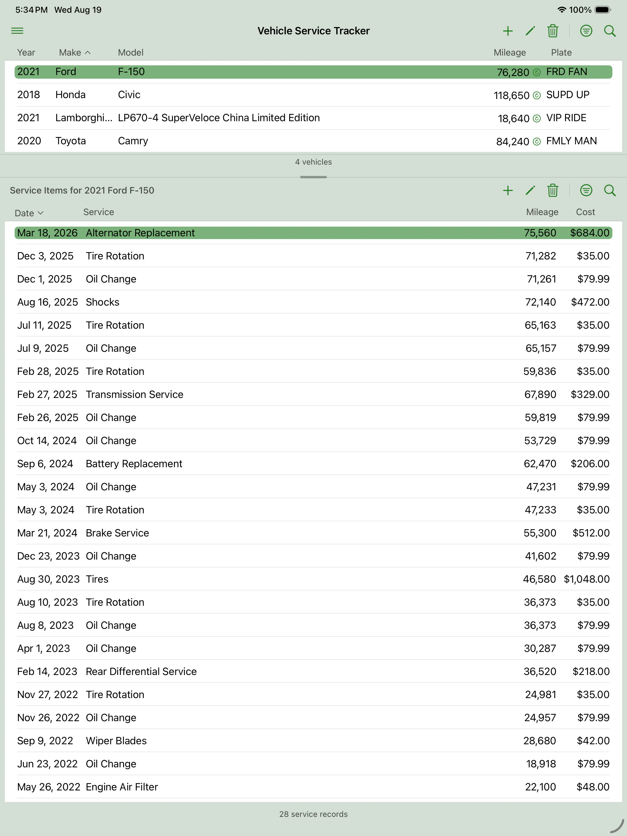 Vehicle Service Tracker gallery image
