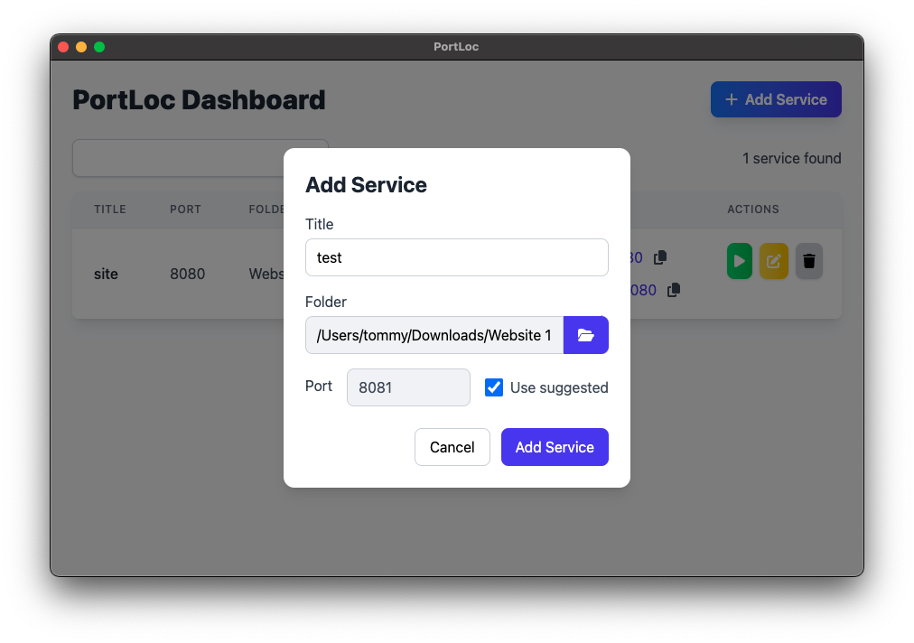 Portloc •ดาวน์โหลดและ Landing Page - โฮสต์และจัดการโฟลเดอร์ท้องถิ่นผ่าน HTTP ในไม่กี่วินาที media 2
