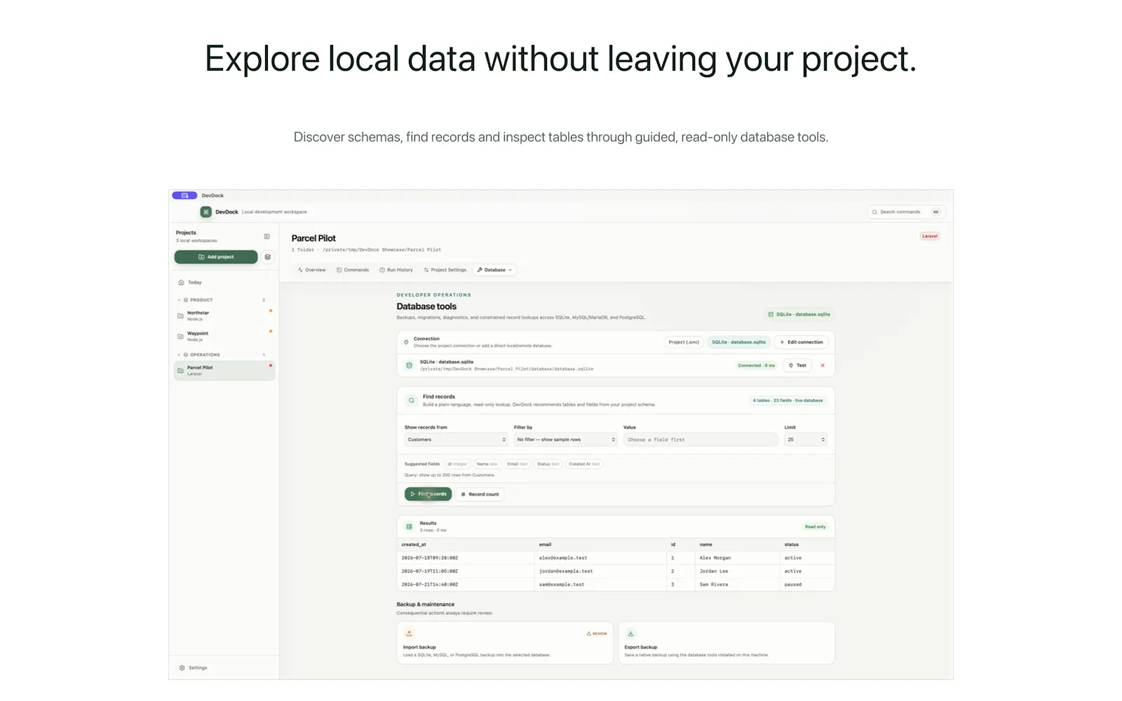 DevDock screenshot 2