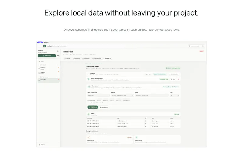 DevDock screenshot 2