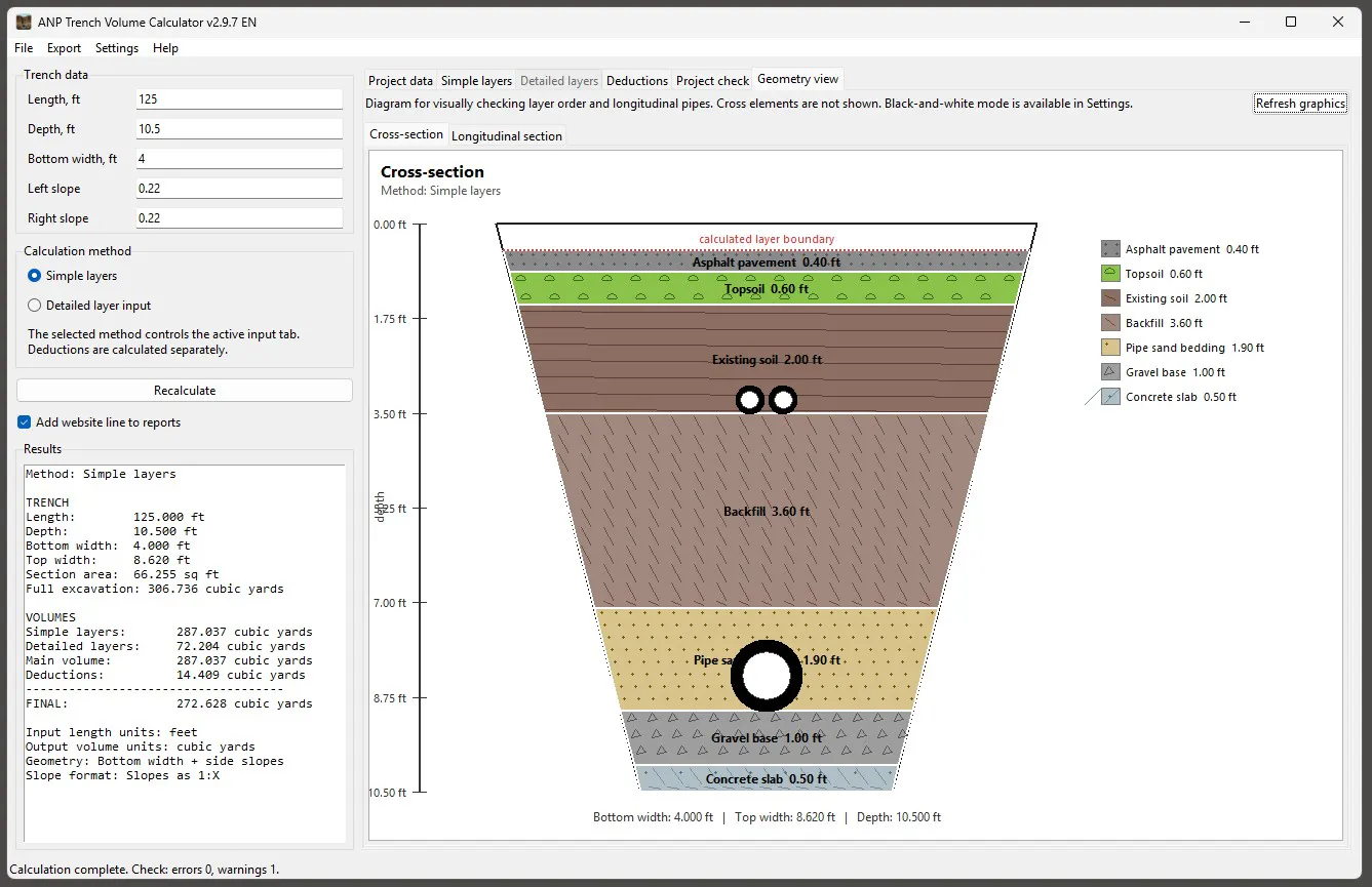 ANP Trench Volume Calculator gallery image