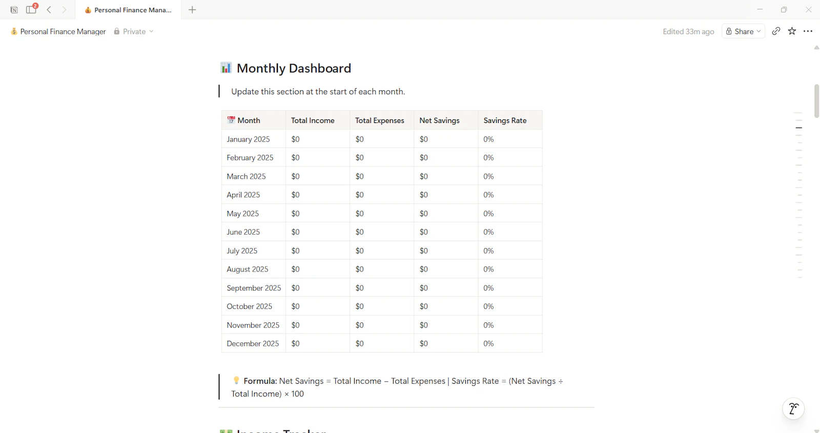 Personal Financial Manager screenshot 1