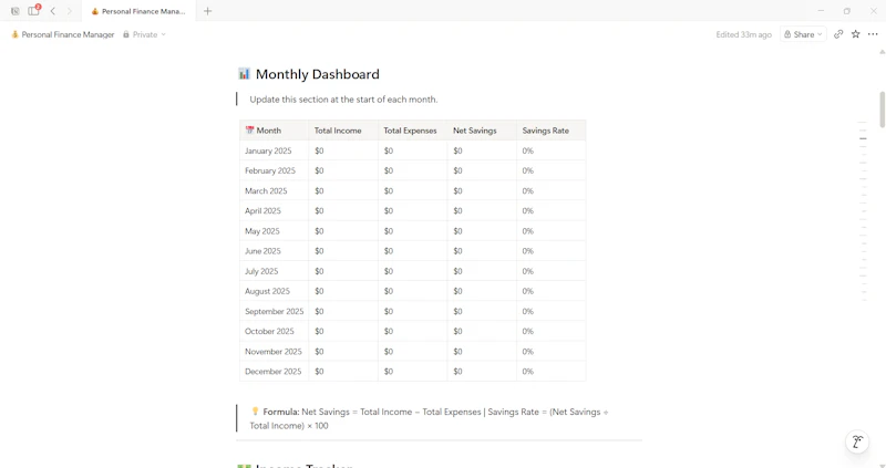 Personal Financial Manager screenshot 1