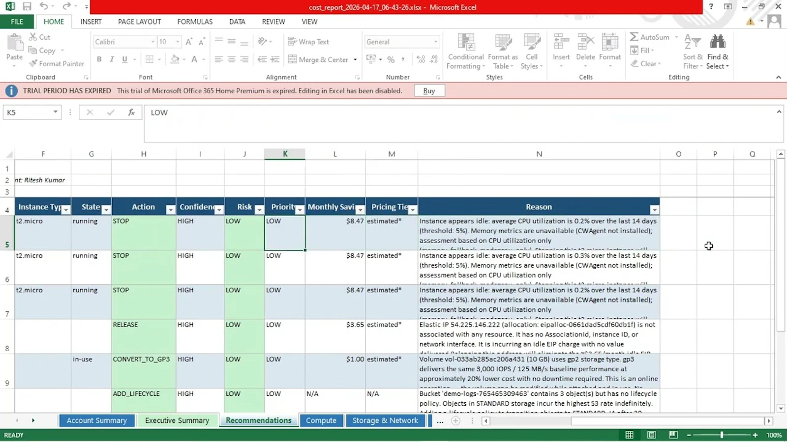 AWS Cost Audit & Remediation Accelerator screenshot 1 (video preview)
