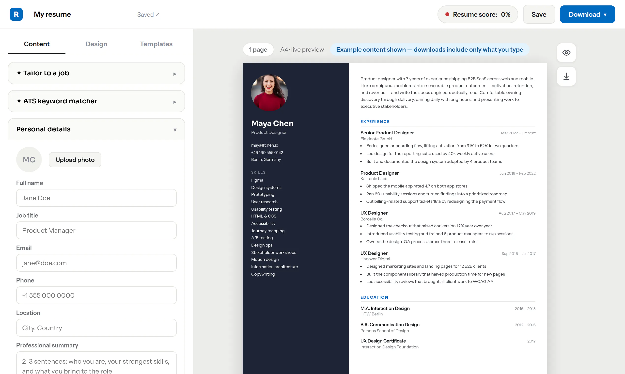 ResumeTemplatesPro gallery image