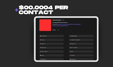 Screenshot della piattaforma Creator Contacts - Trasformati in un&rsquo;agenzia UGC autosufficiente