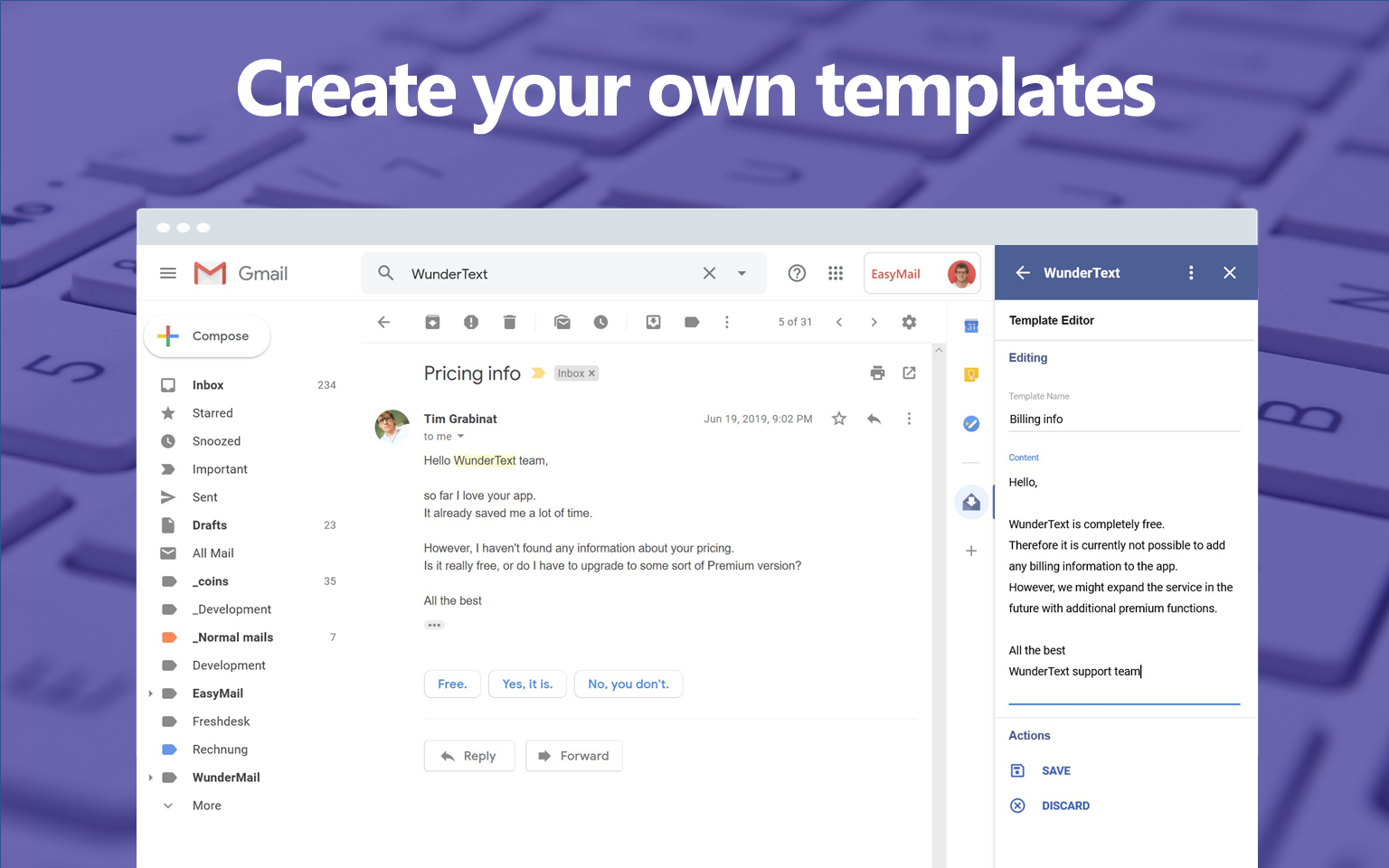 WunderText for Gmail gallery image