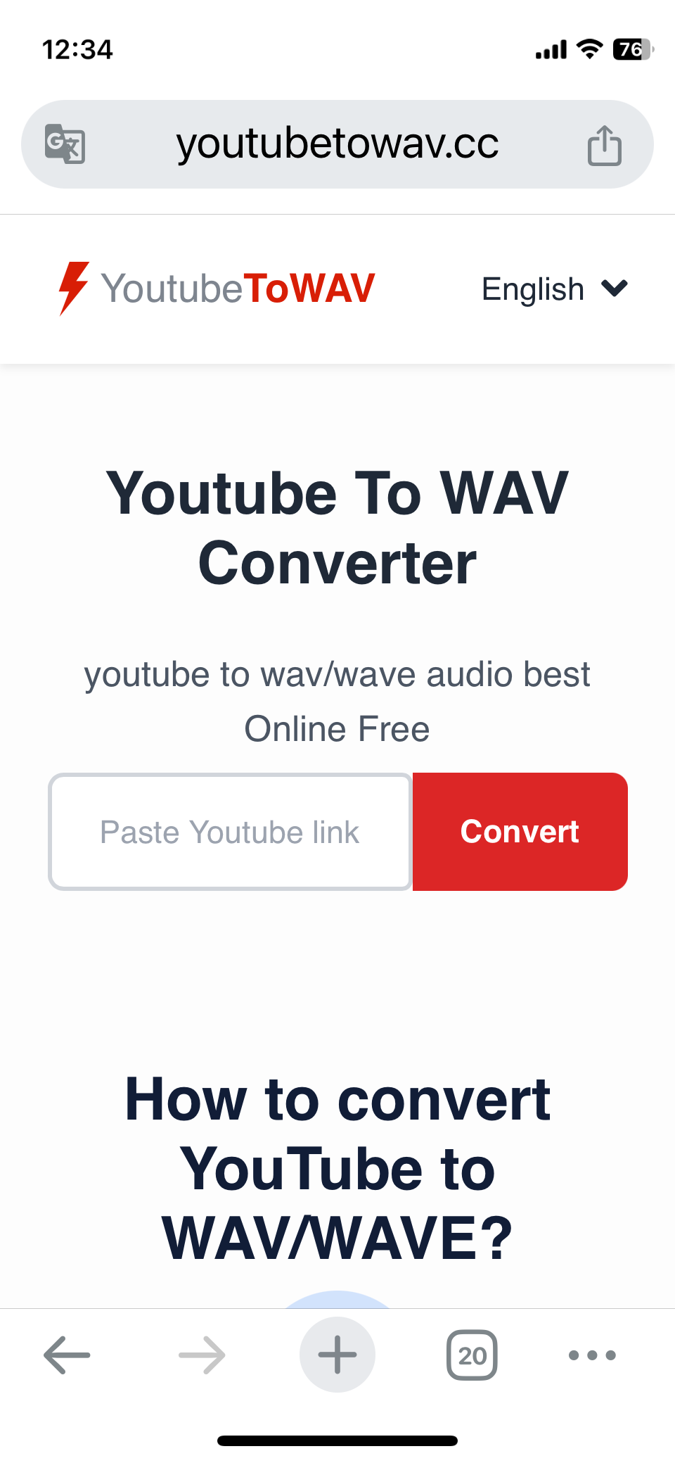 youtube to wav logo