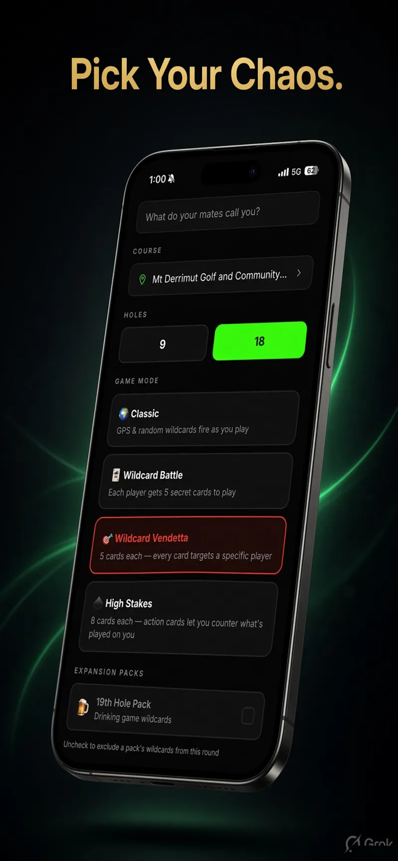 Wildcard Golf: Side Game Cards screenshot 9