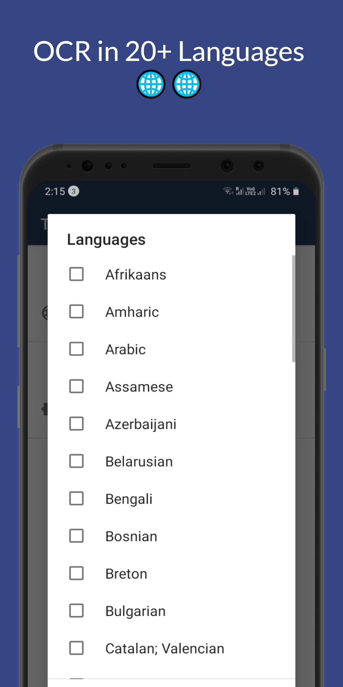 Scanne - Create Searchable PDF from Pics gallery image