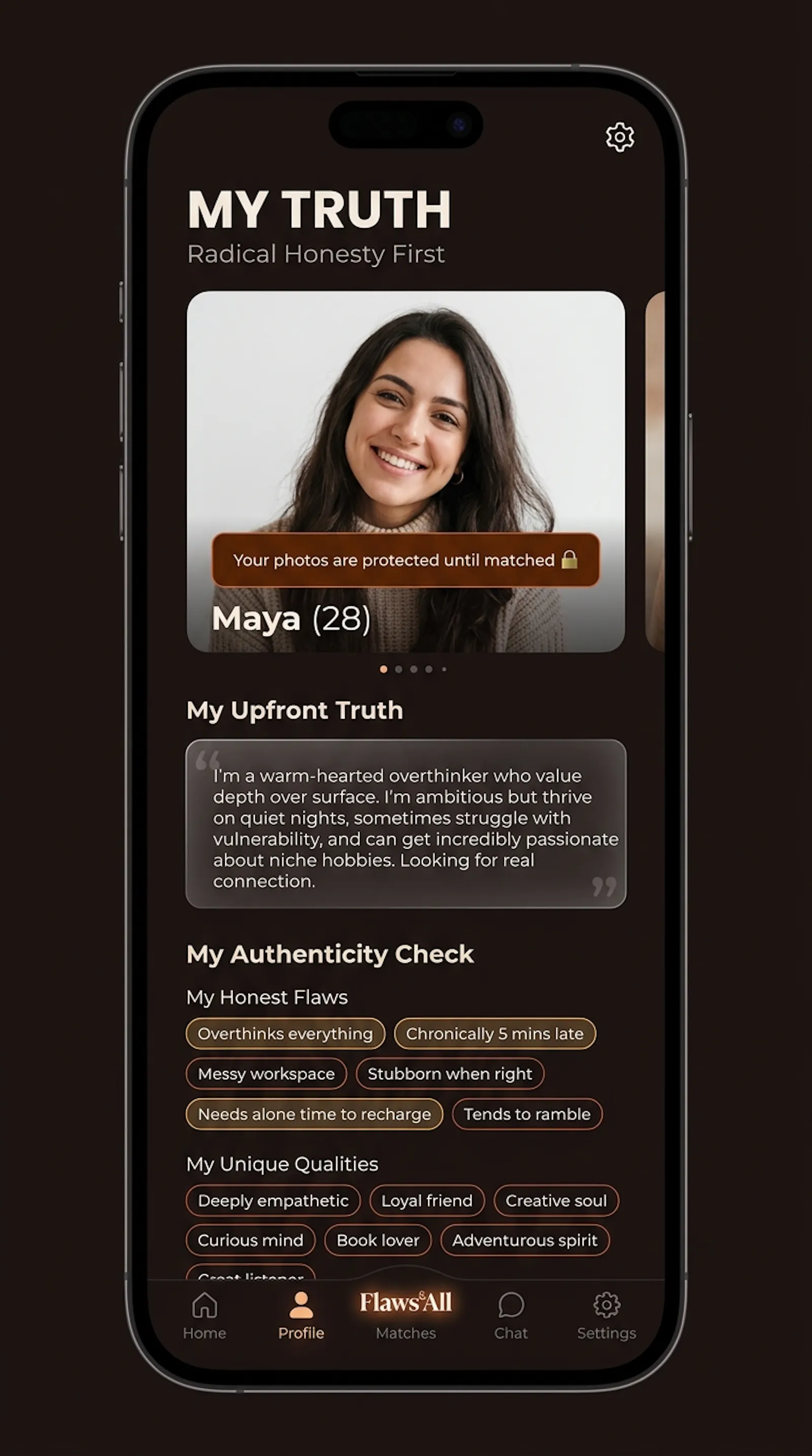 Flaws & All — Dating Honestly screenshot 4