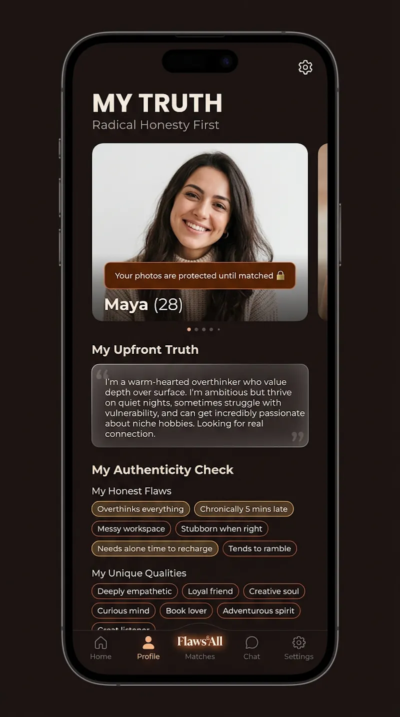 Flaws & All — Dating Honestly screenshot 4