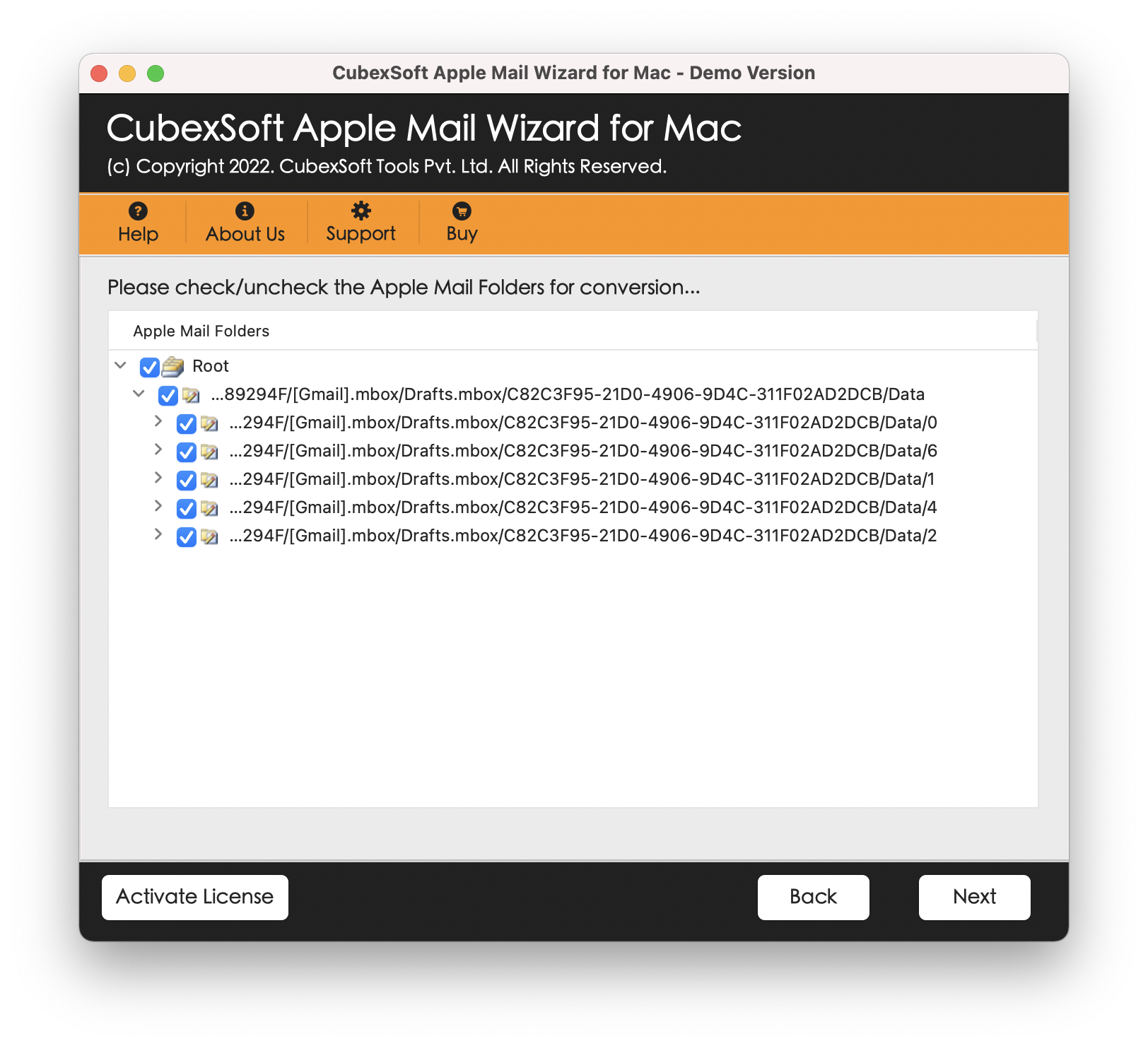 Cubexsoft Apple Mail Converter - Exporteer Mac Apple Mail -gegevensbestanden naar PST, PDF, EML en enz. media 2