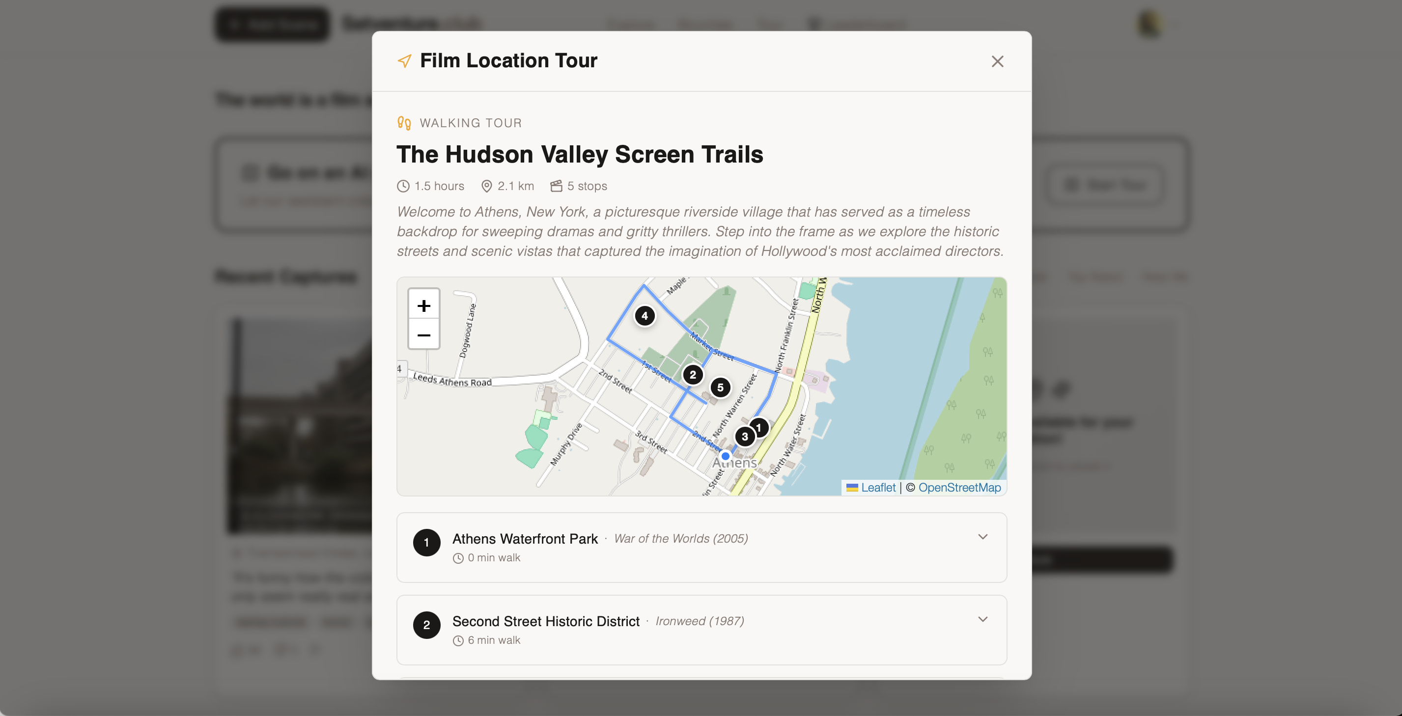 Setventure — Discover Film Locations - Main product screenshot demonstrating key features and user interface
