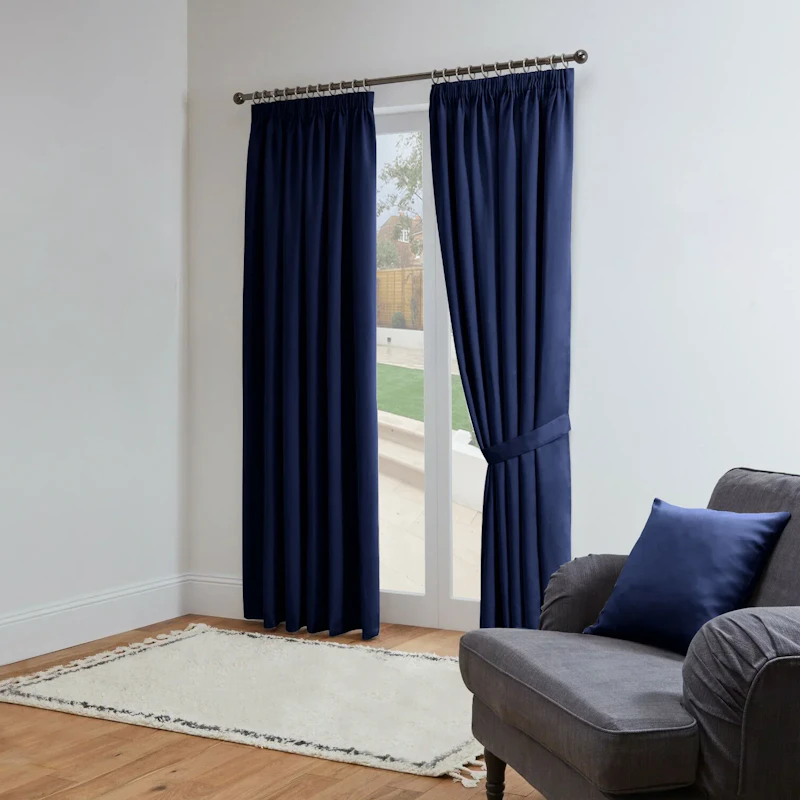 Navy Blackout Curtains Pencil Pleat screenshot 2