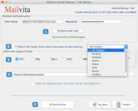 Mailvita Hotmail Backup For Mac Software gallery image