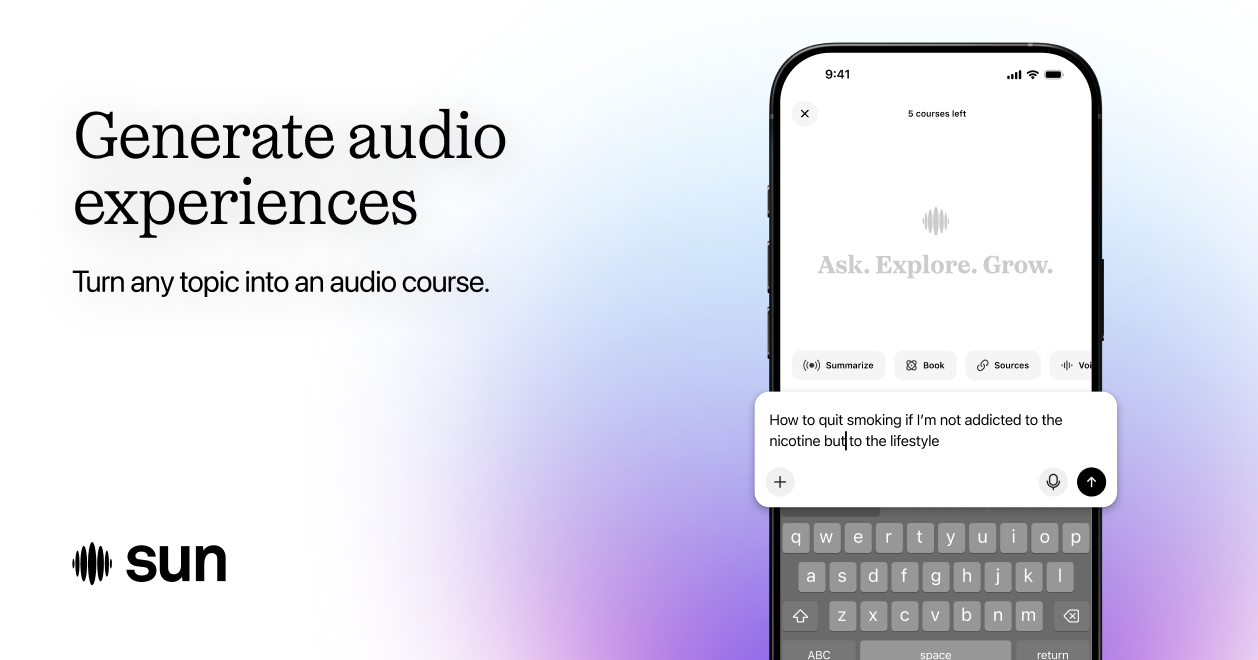 SUN AI Audio Learning App gallery image