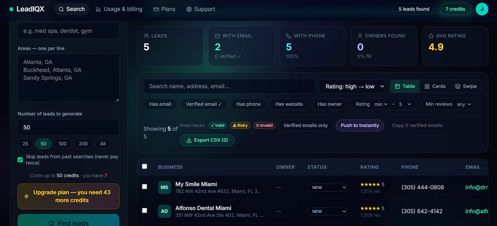 LeadIQX screenshot 2