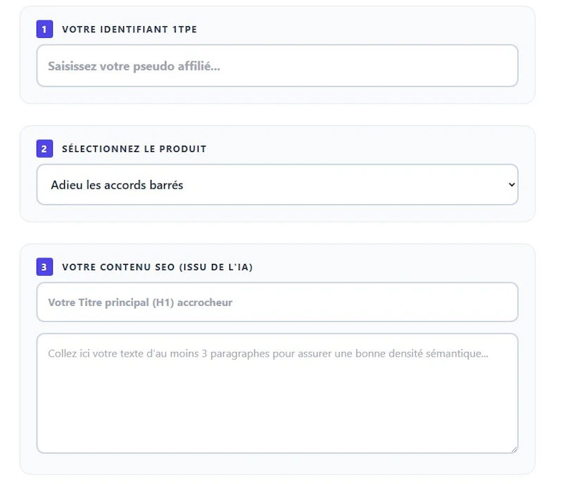 1TPE free PDV generator screenshot 1