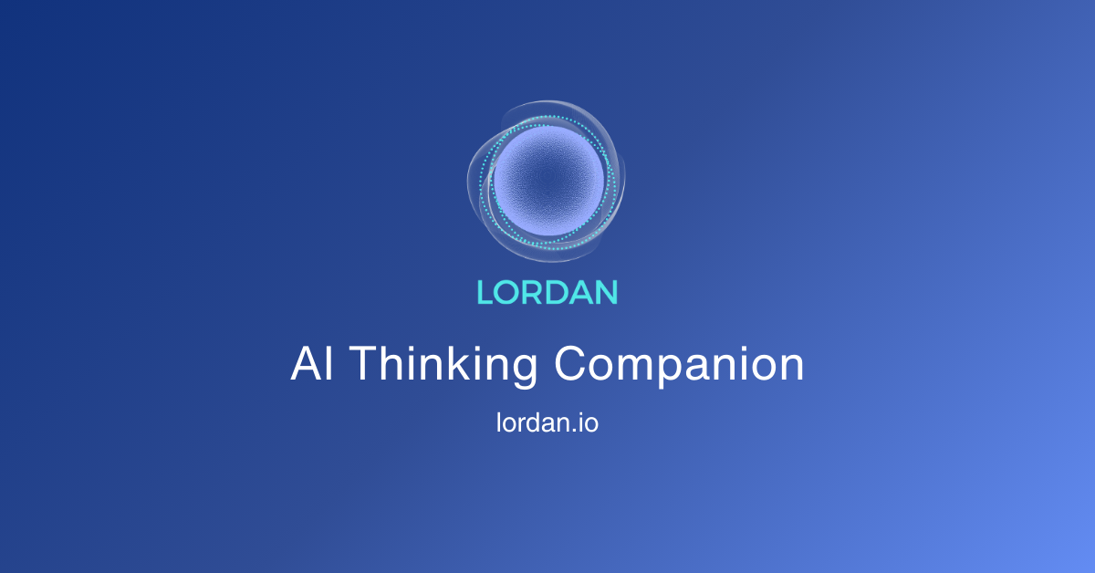 Lordan: AI Thinking Companion gallery image
