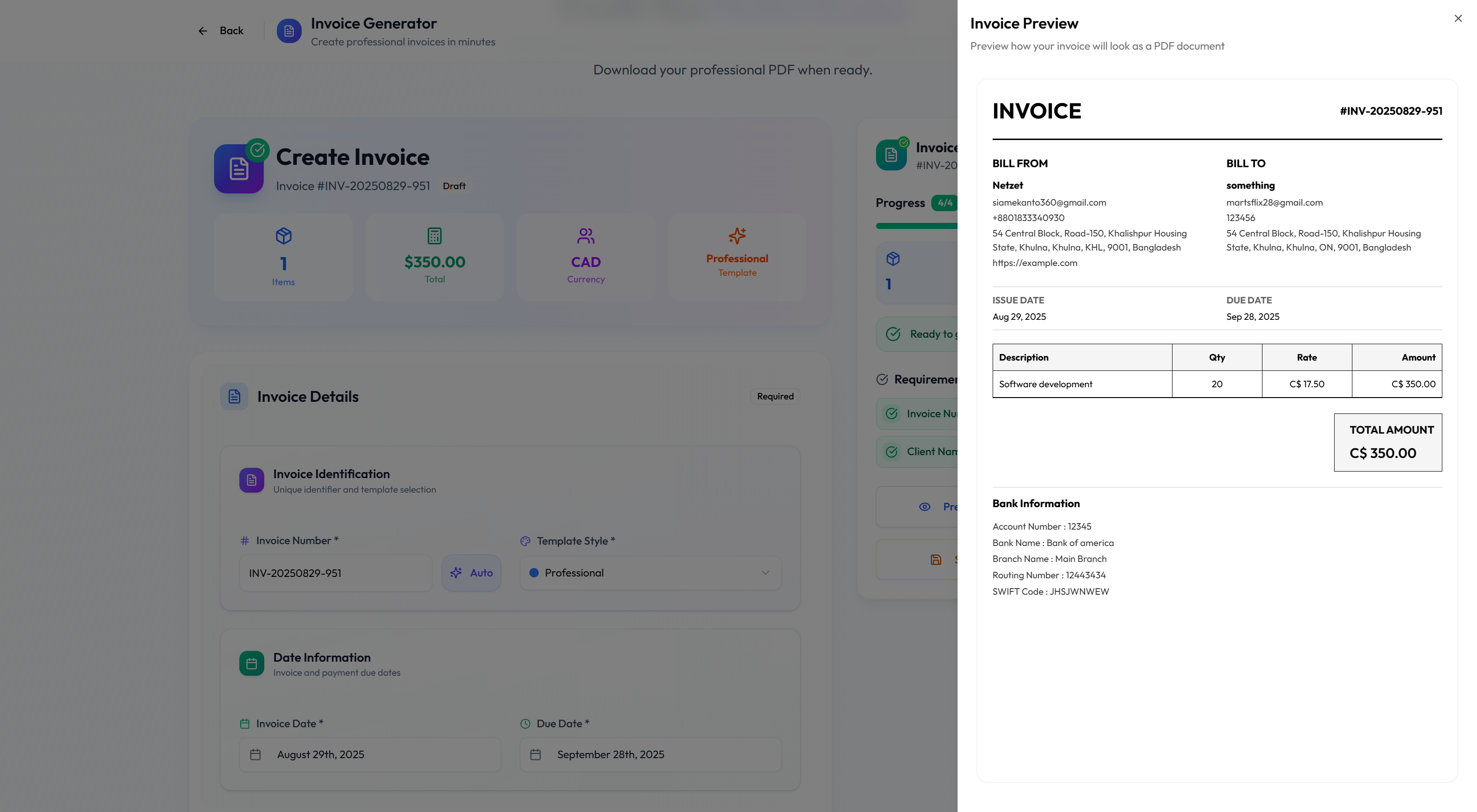 Mídia 3 de Assistente de fatura - Gerador de fatura online grátis