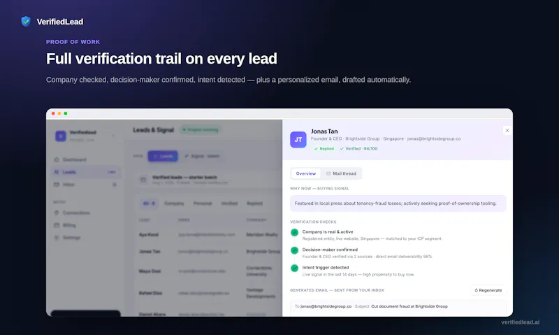 Verifiedlead.ai screenshot 7