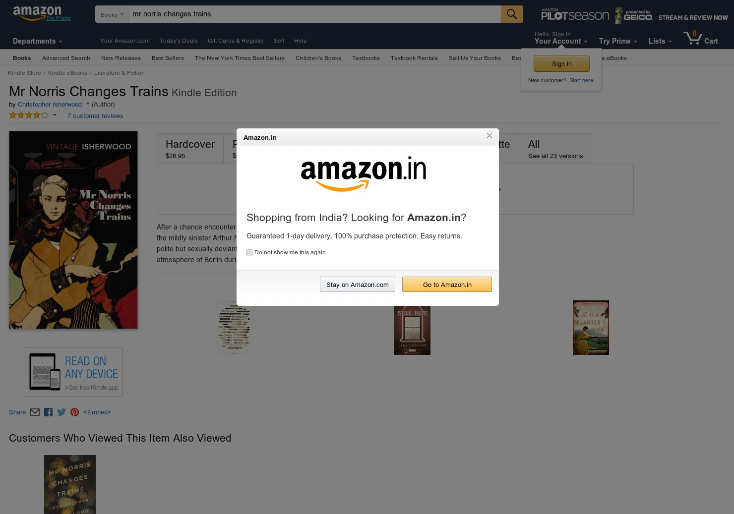 Mr Norris Changes Trains