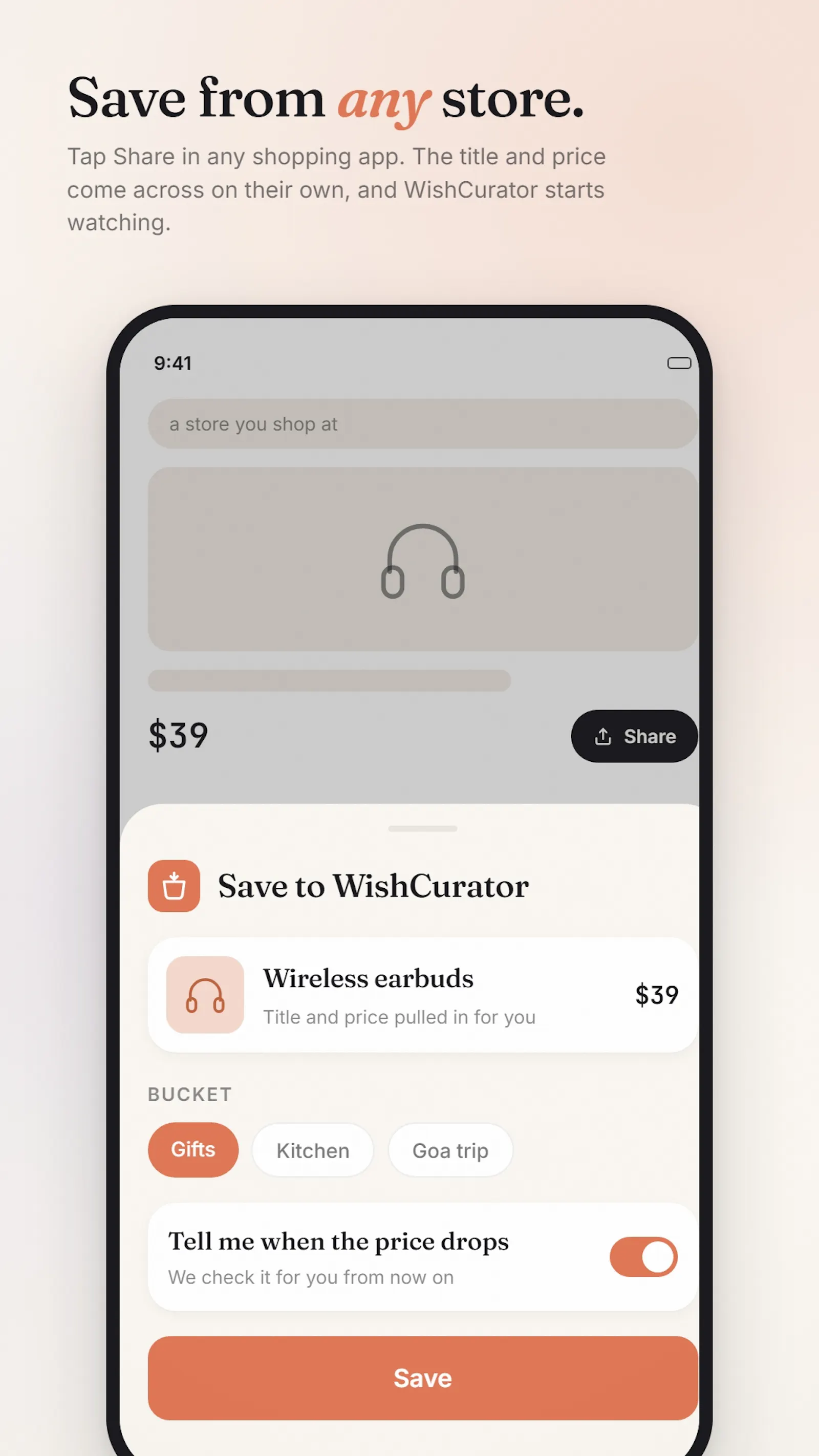 WishCurator screenshot 2