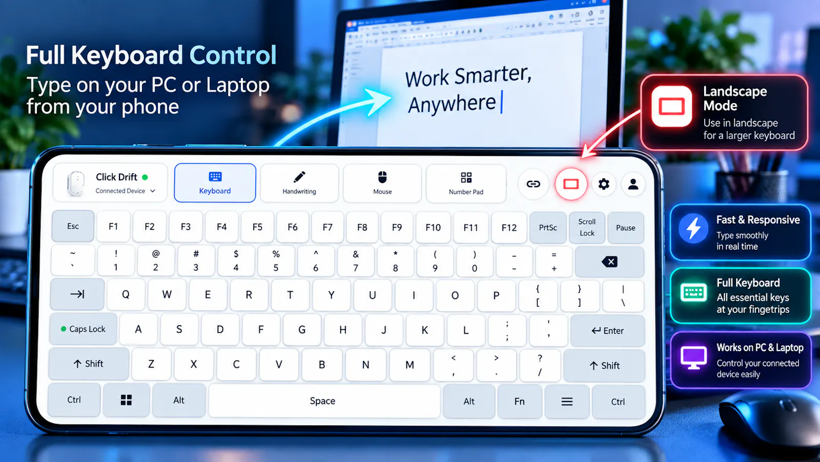 ClickDrift - Bluetooth Mouse & Keyboard screenshot 8