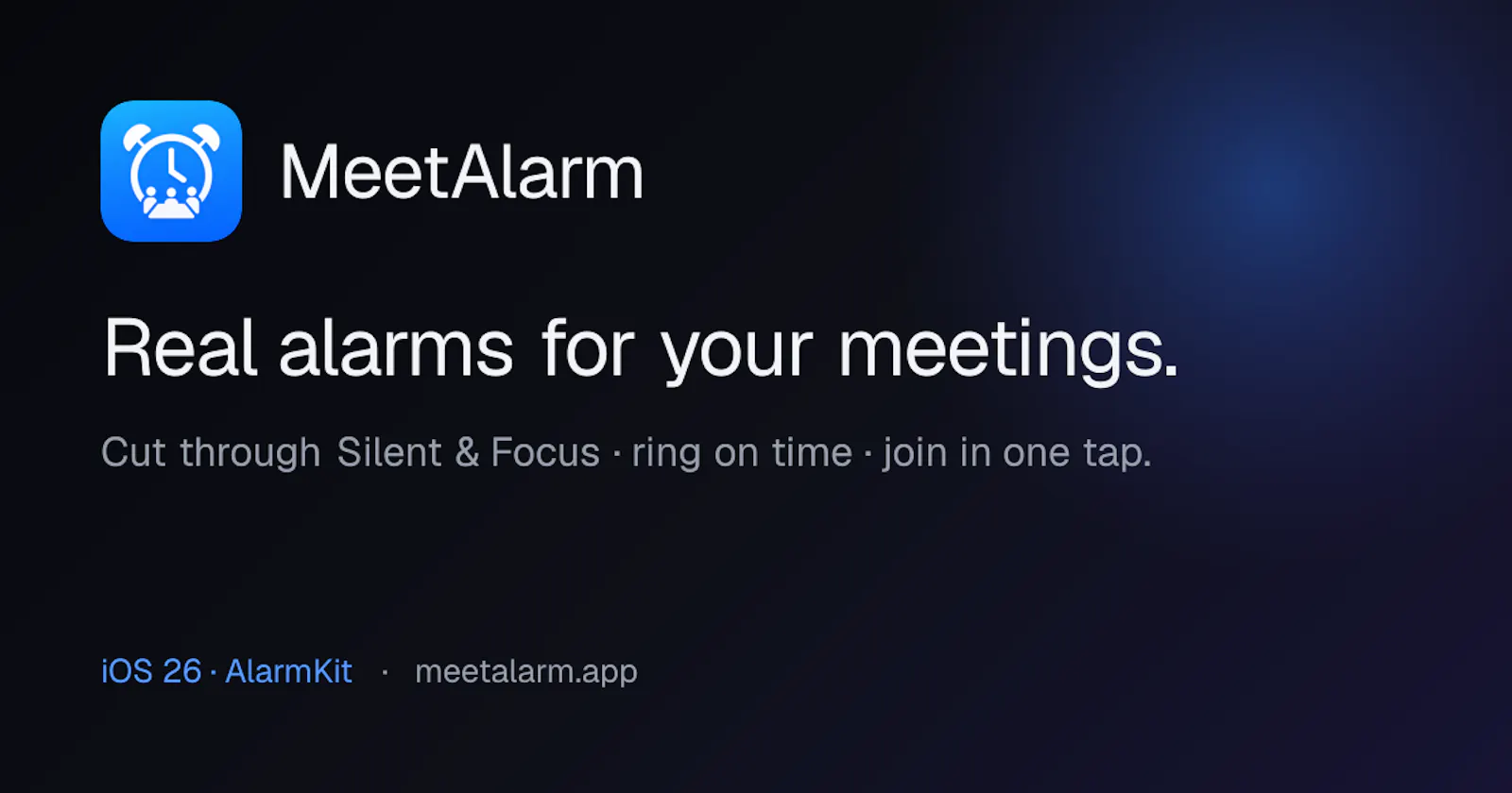 MeetAlarm screenshot 1