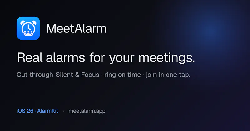 MeetAlarm screenshot 1