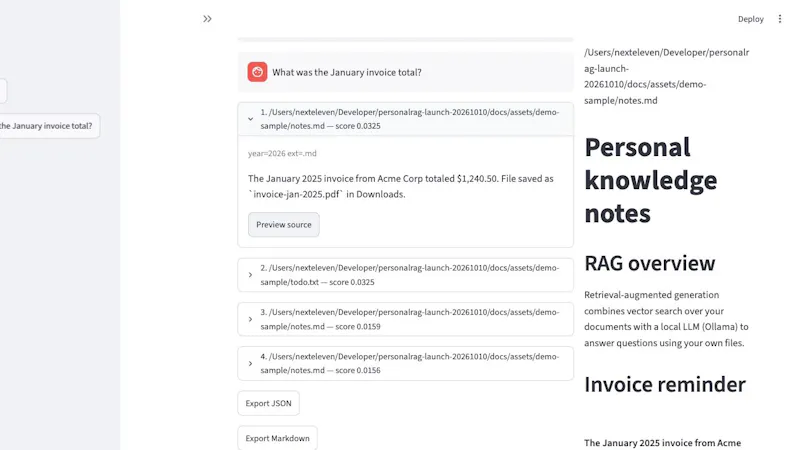 PersonalRAGVault screenshot 3