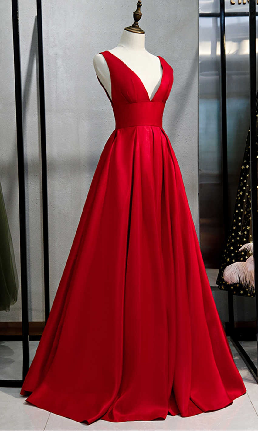 Vestidos de baile de baile longos vermelhos media 1
