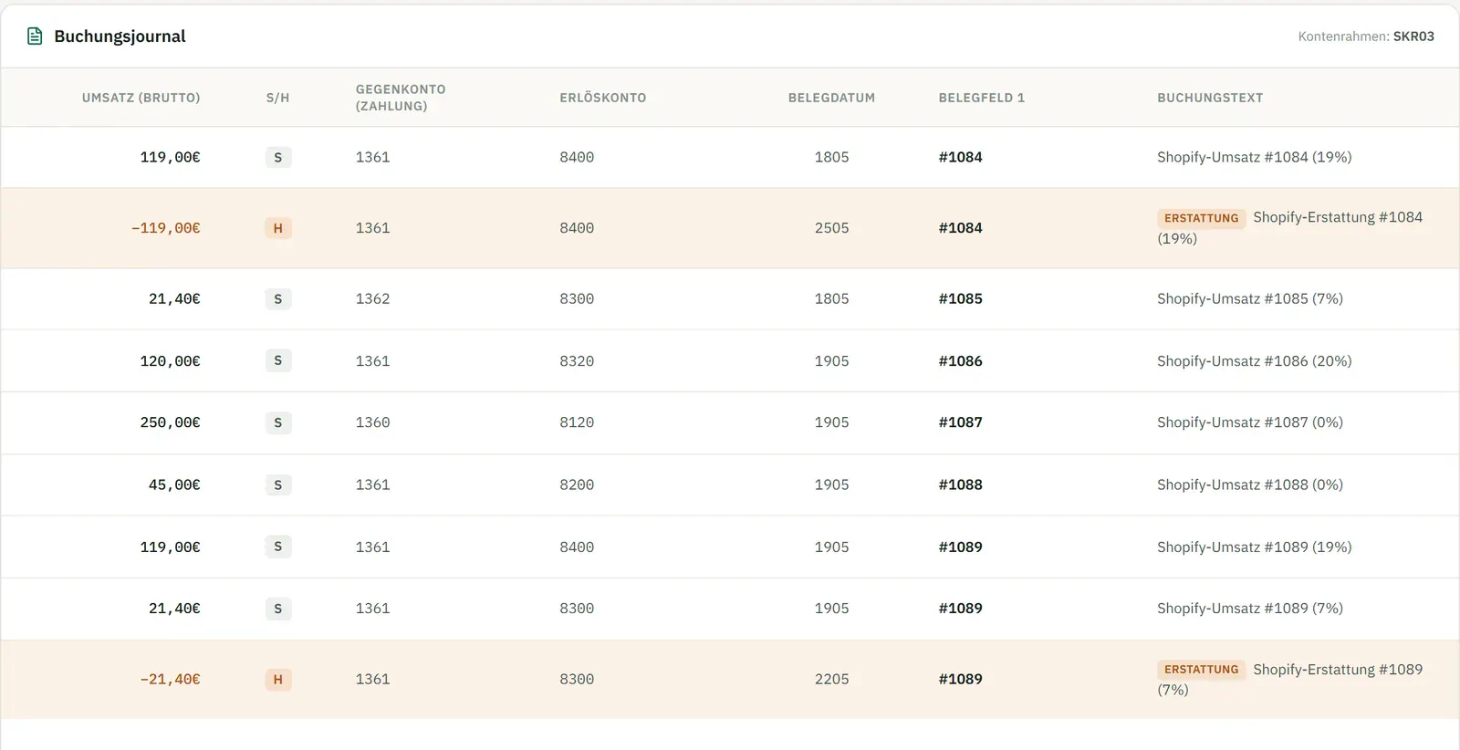DATEV Export for Shopify  screenshot 2