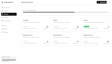 IndieMetrics - Centralized Earnings Hub gallery image