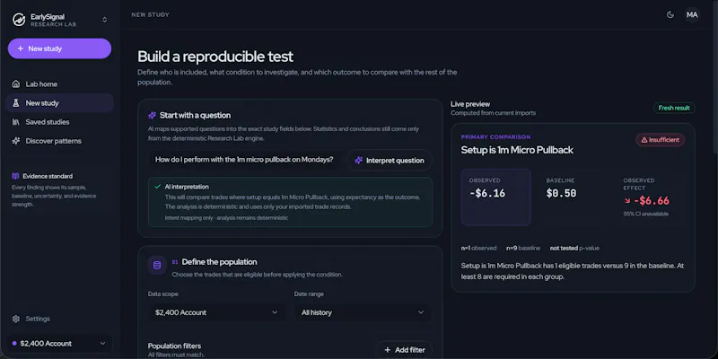 EarlySignal screenshot 2