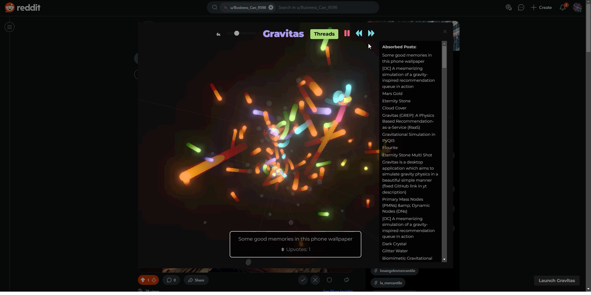 Gravitas Threads: Reddit Channel Player media 7