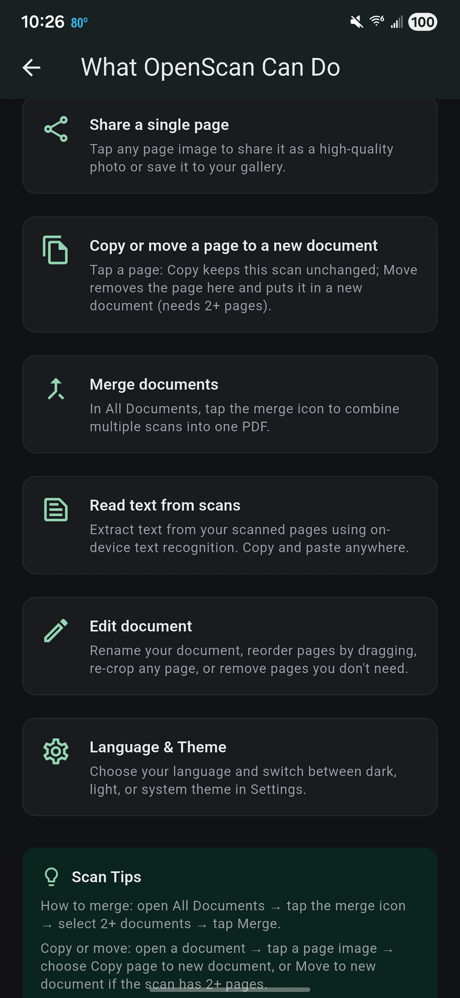 OpenScan screenshot 1