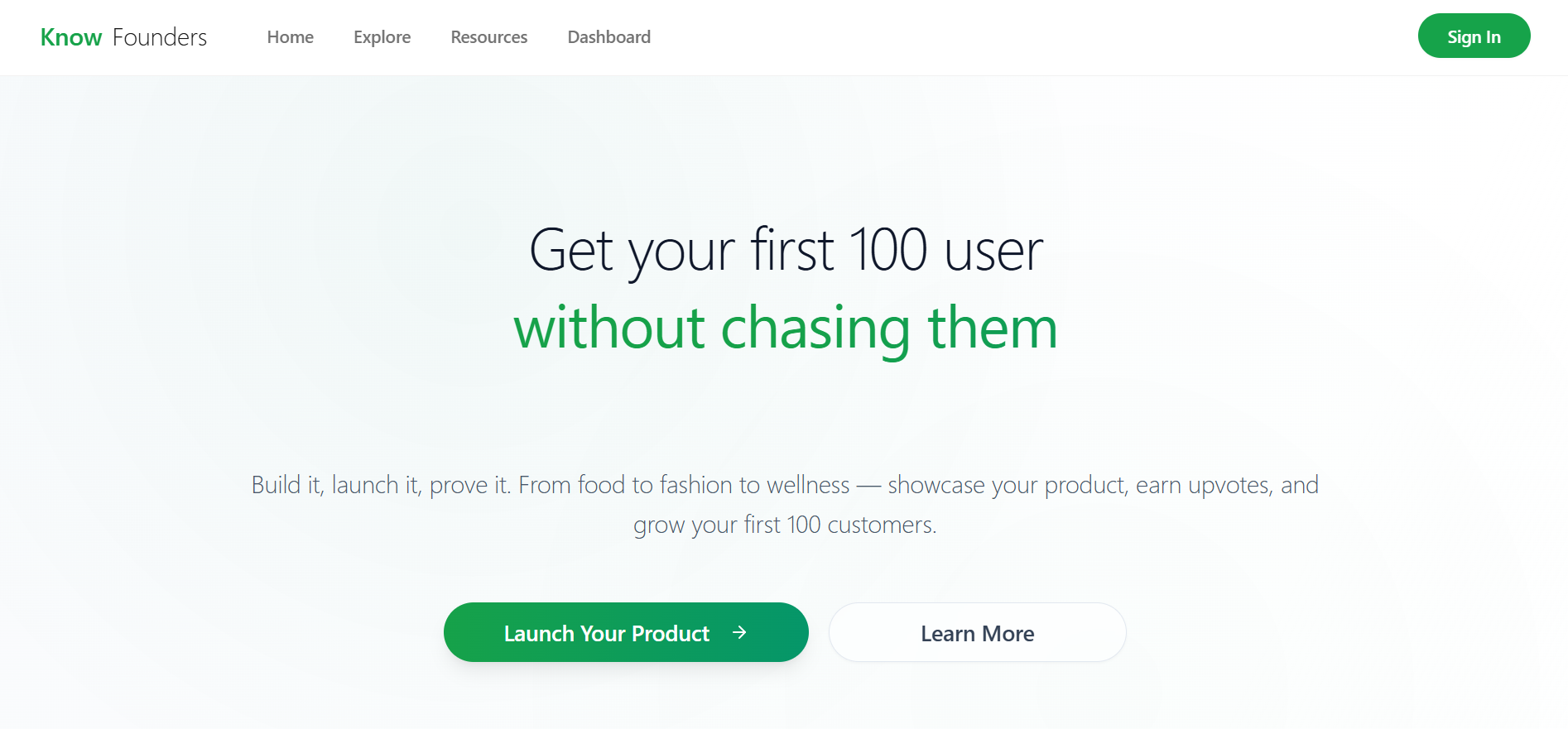 Know Founders - Main screenshot showing features and interface