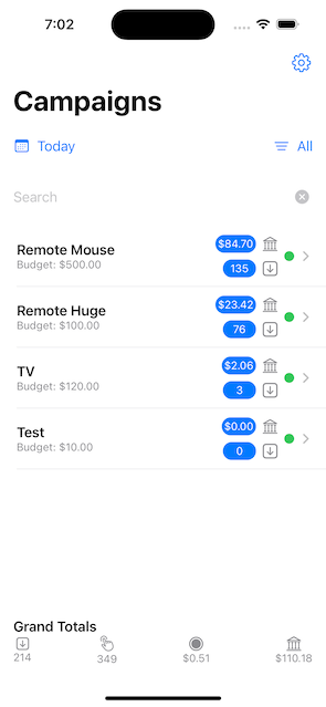 SearchAds Manager - beta - Aplicación rápida, confiable y nativa para administrar Apple Searchads. media 1