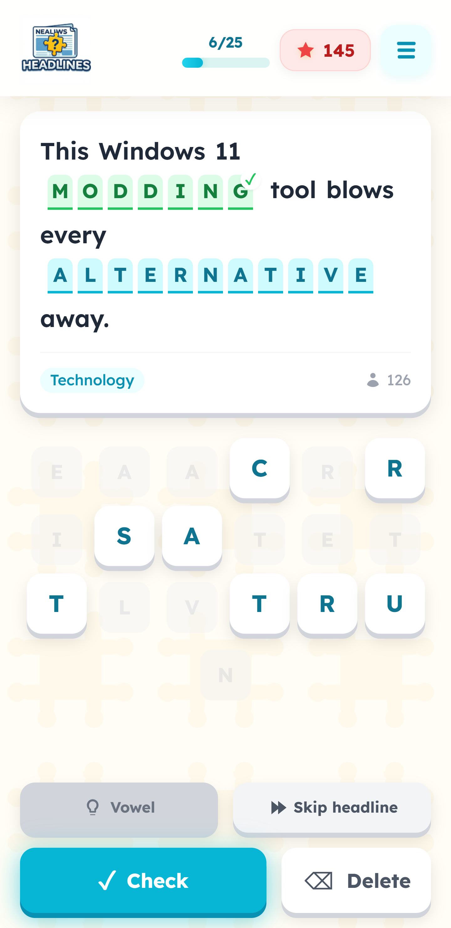  Headlines – word game with real news gallery image