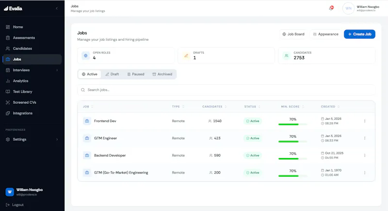 Evalia screenshot 2